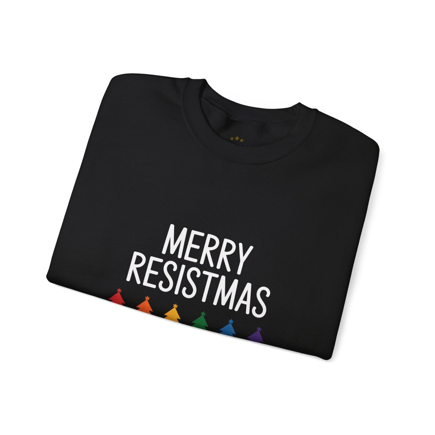 Merry Resistmas Sweatshirt, Holiday Sweatshirt, Christmas Sweatshirt, Anti Maga Sweatshirt, Multiple Colors, Free Shipping