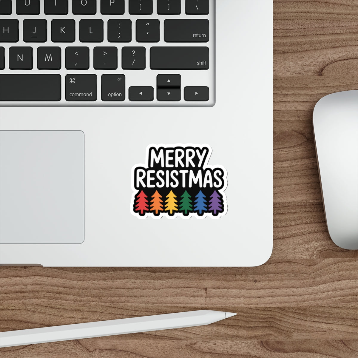 Merry Resistmas Sticker, Equality Holiday Sticker, Vinyl, Waterproof, Multiple Sizes, Holiday Stickers, Christmas Stickers, Political Gift