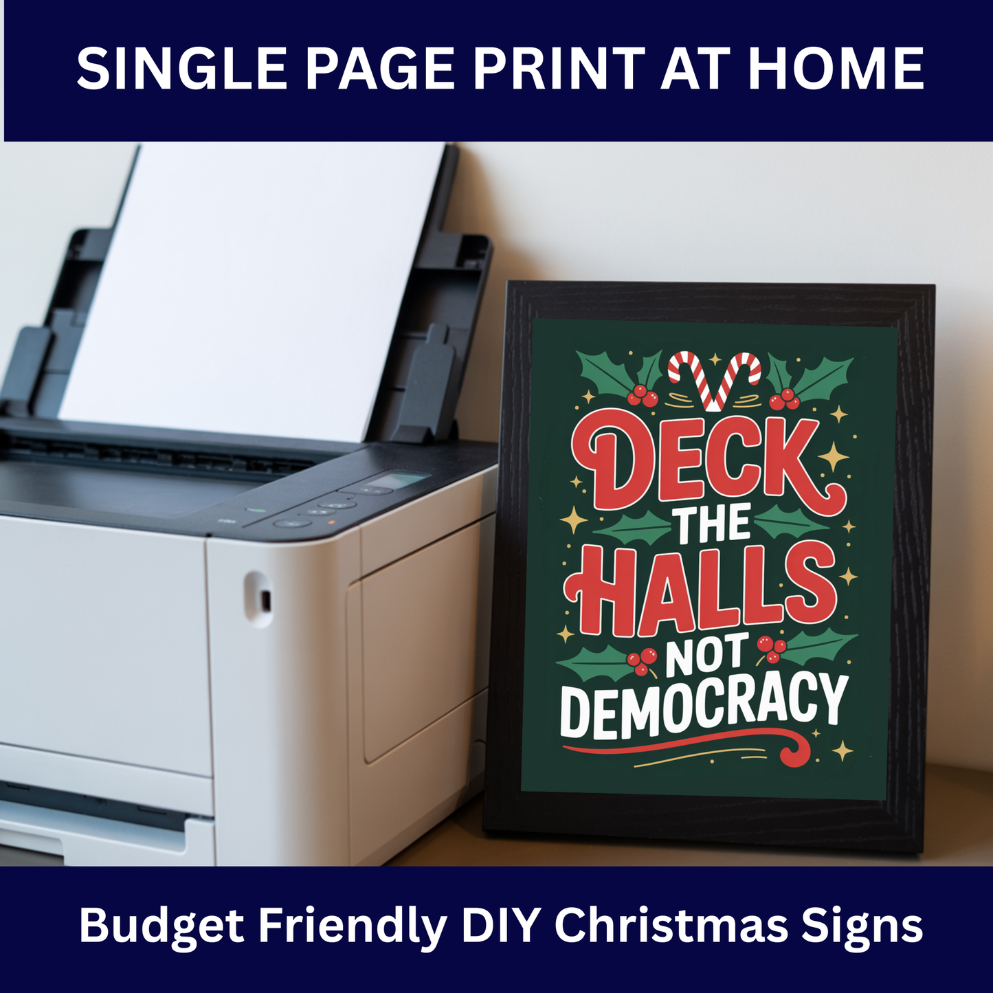 Christmas Printable Wall Art, Christmas Digital Posters, Funny Anti Trump Christmas Posters