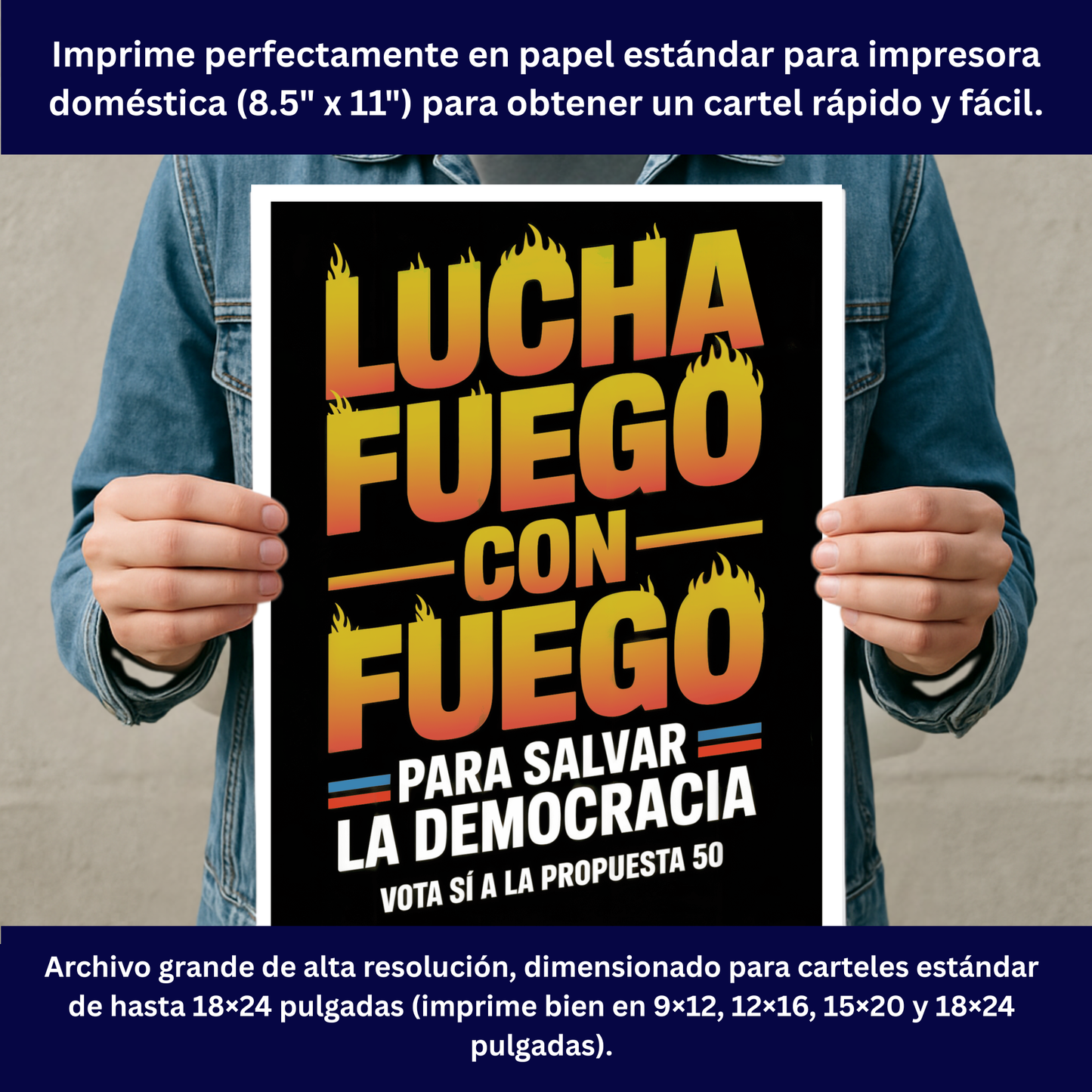 Yes On Prop 50 Posters - Digital Download - Bilingual - Printable Posters