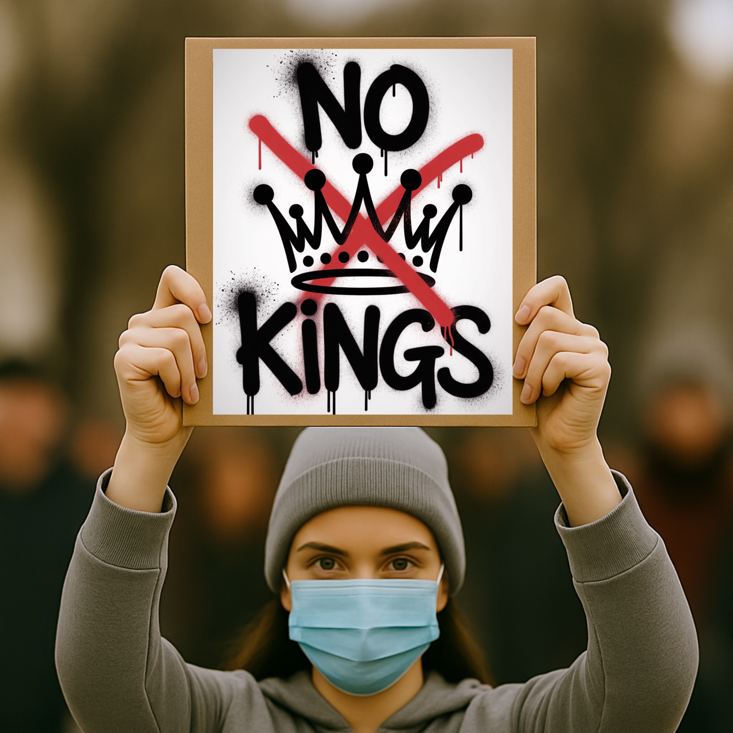 No Kings Protest Signs, Printable Protest Sign Kit, 3 Signs Included, Anti Trump Protest Signs