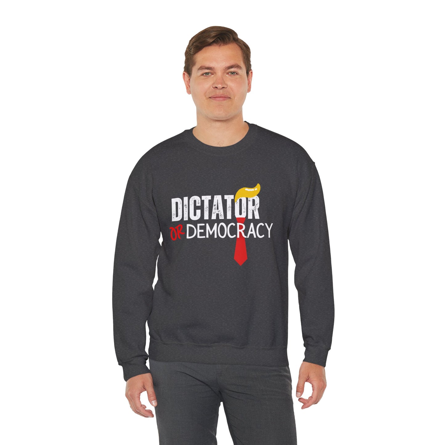 Democracy Sweatshirt, Anti Trump Sweatshirt, Dictator or Democracy