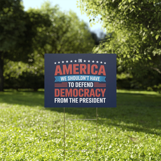 Defend Democracy Yard Sign, Resistance Yard Sign, Protest Signs, Anti Trump Signs, Resist Signs, Signs for Protest, Multiple Sizes