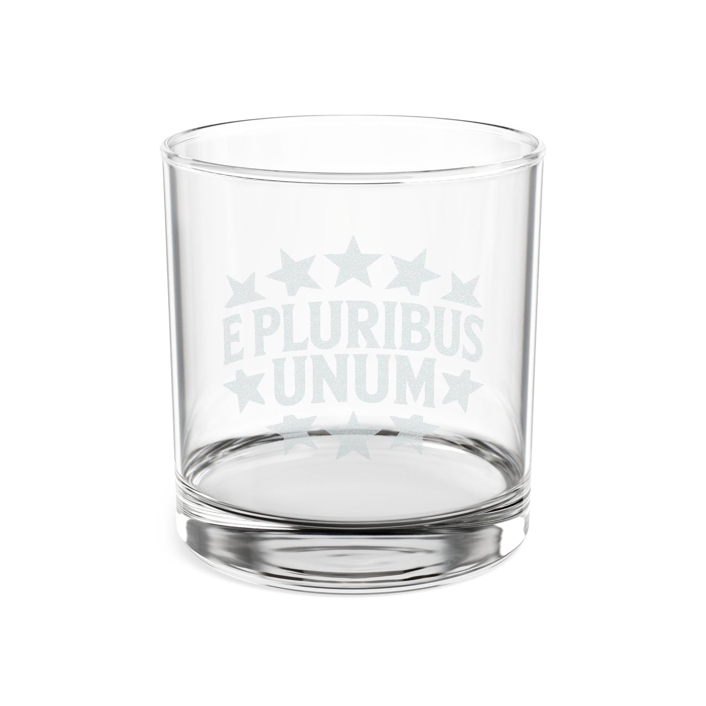 E Plurabis Unum Engraved Whiskey Glass, No Kings Gifts, Anti Trump Gifts, Patriotic Gifts, 10.5 oz, Unique Political Gift