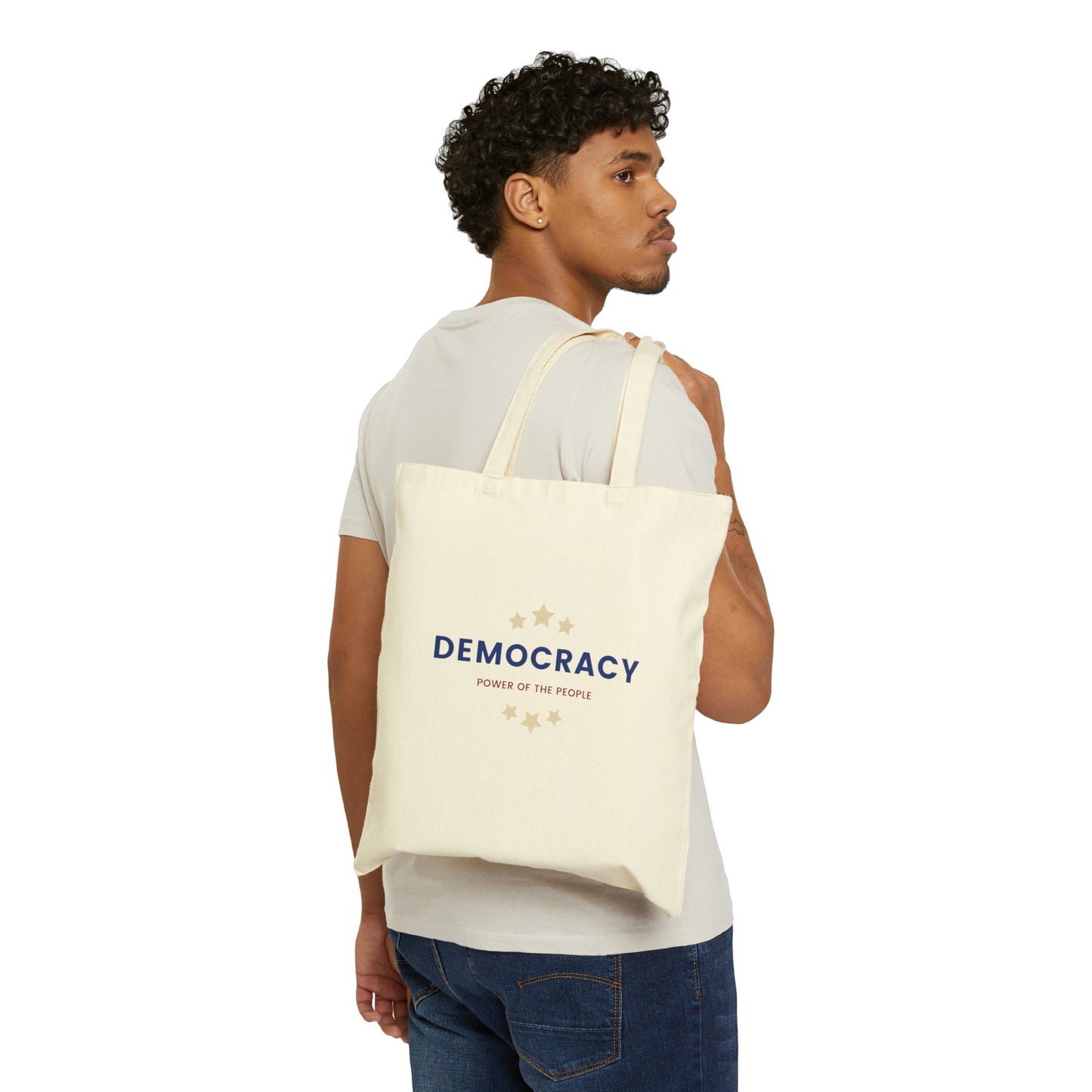 Democracy Tote, Cotton Canvas Tote Bag, Power of the People