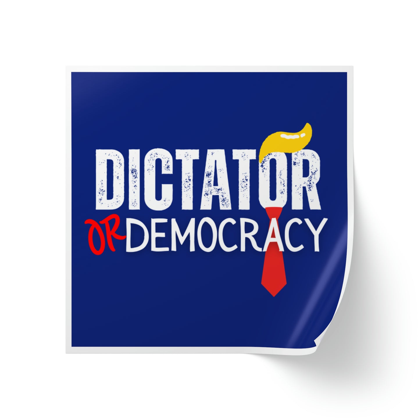 Dictator or Democracy Sticker Rolls, 50, 100 or 250, Free Shipping, Democracy Sign, Vote Sticker, Democrat Sticker, Anti Trump Sticker