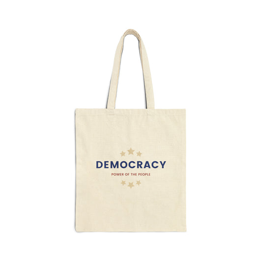 Democracy Tote, Cotton Canvas Tote Bag, Power of the People