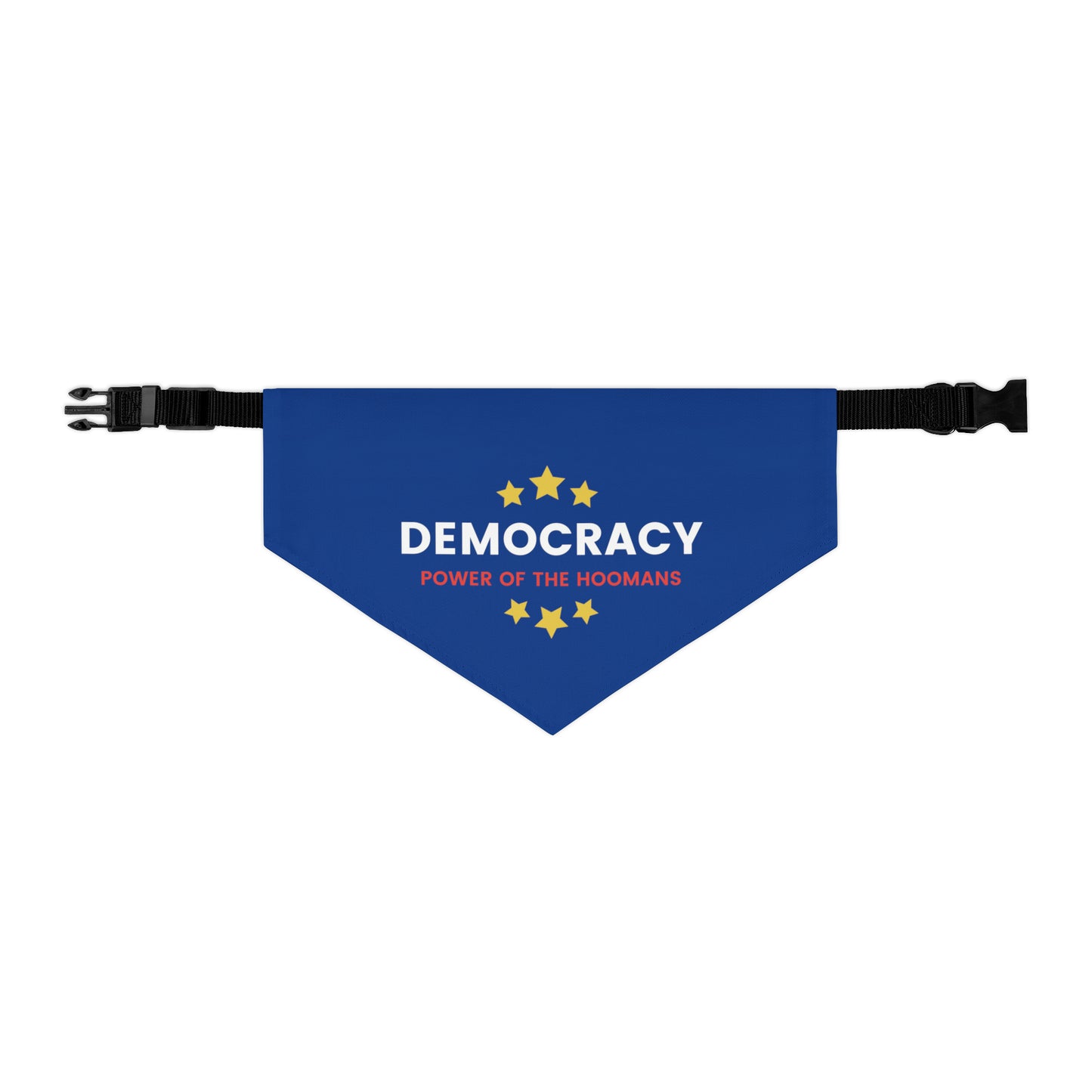 Democracy Power of Hoomans Pet Bandana Collar, Multiple Sizes, Pets for Democracy, Custom Pet Clothing, Democracy Signs