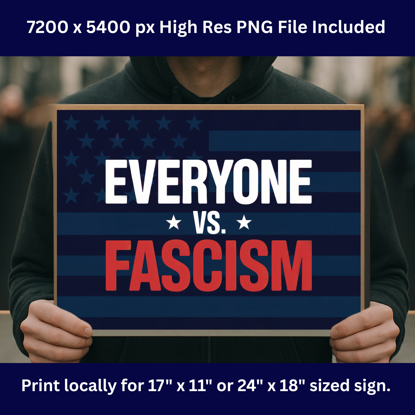 Everyone vs Fascism Protest Sign, No Kings Printable Protest Sign, Protest Poster