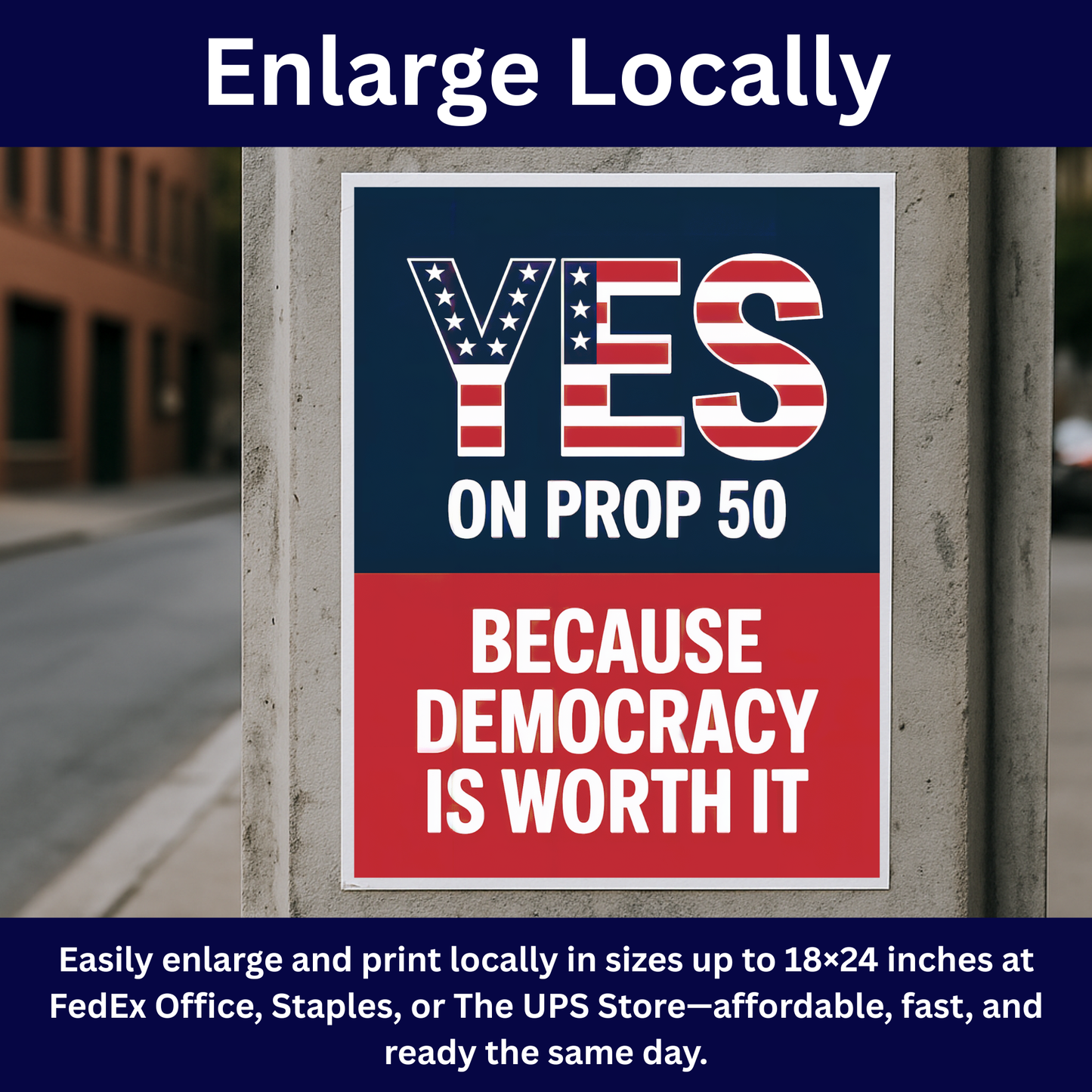 Yes On Prop 50 Posters - Digital Download - Bilingual - Printable Posters