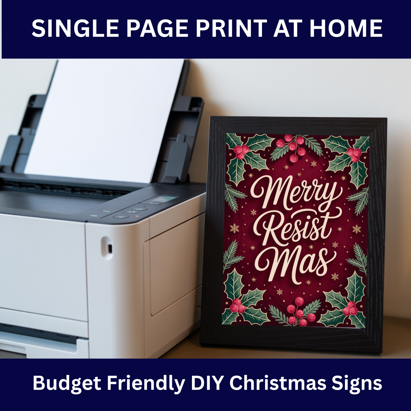 Christmas Printable Wall Art, Christmas Digital Posters, Funny Anti Trump Christmas Posters