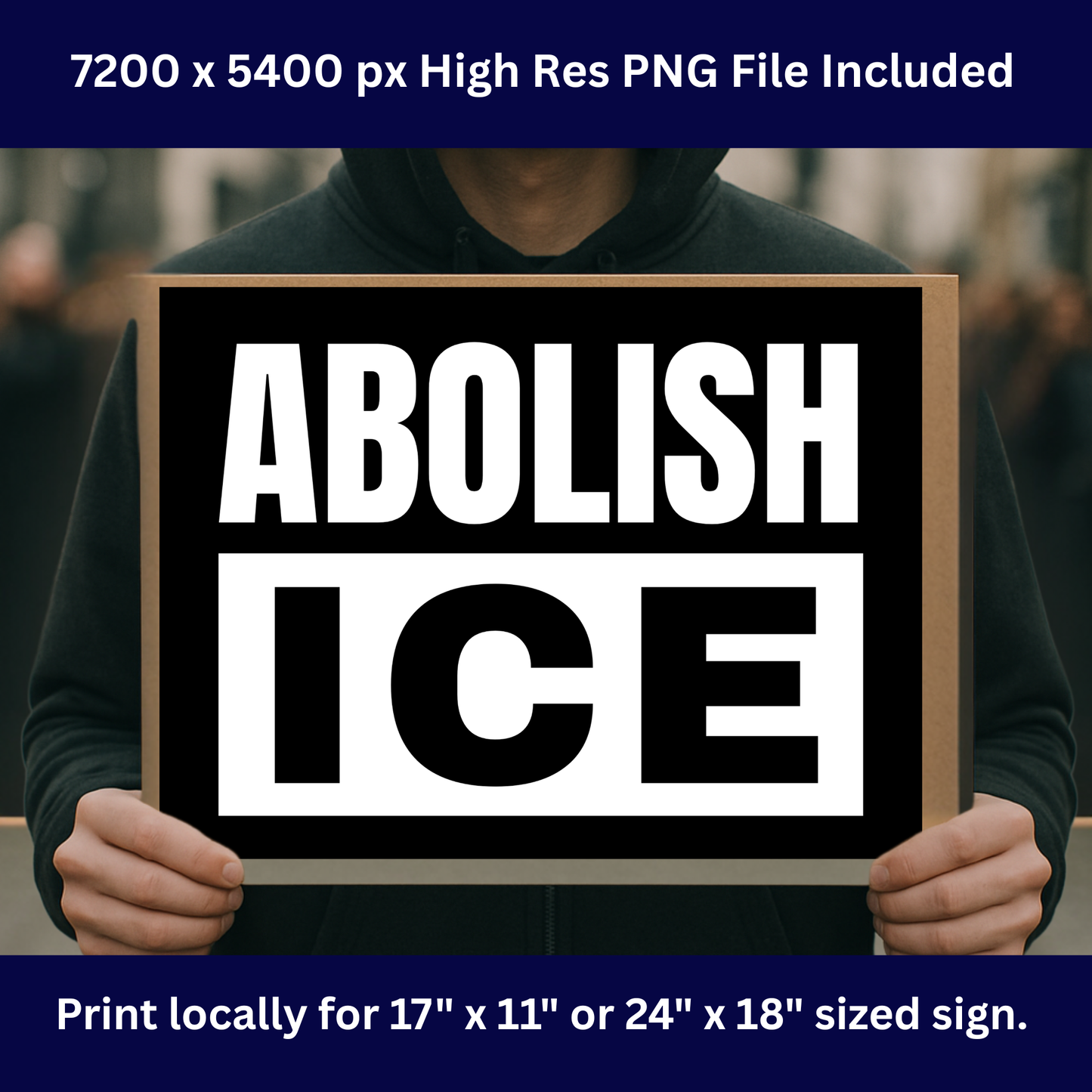 Abolish ICE Protest Sign - Abolish ICE Printable Protest Sign Kit