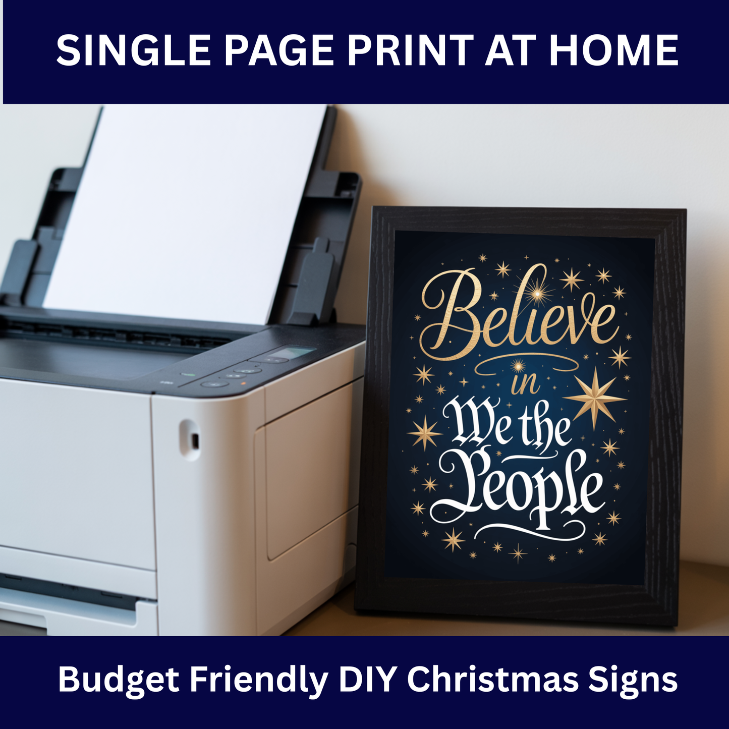 Christmas Printable Wall Art, Christmas Digital Posters, Subtle Anti Trump Posters