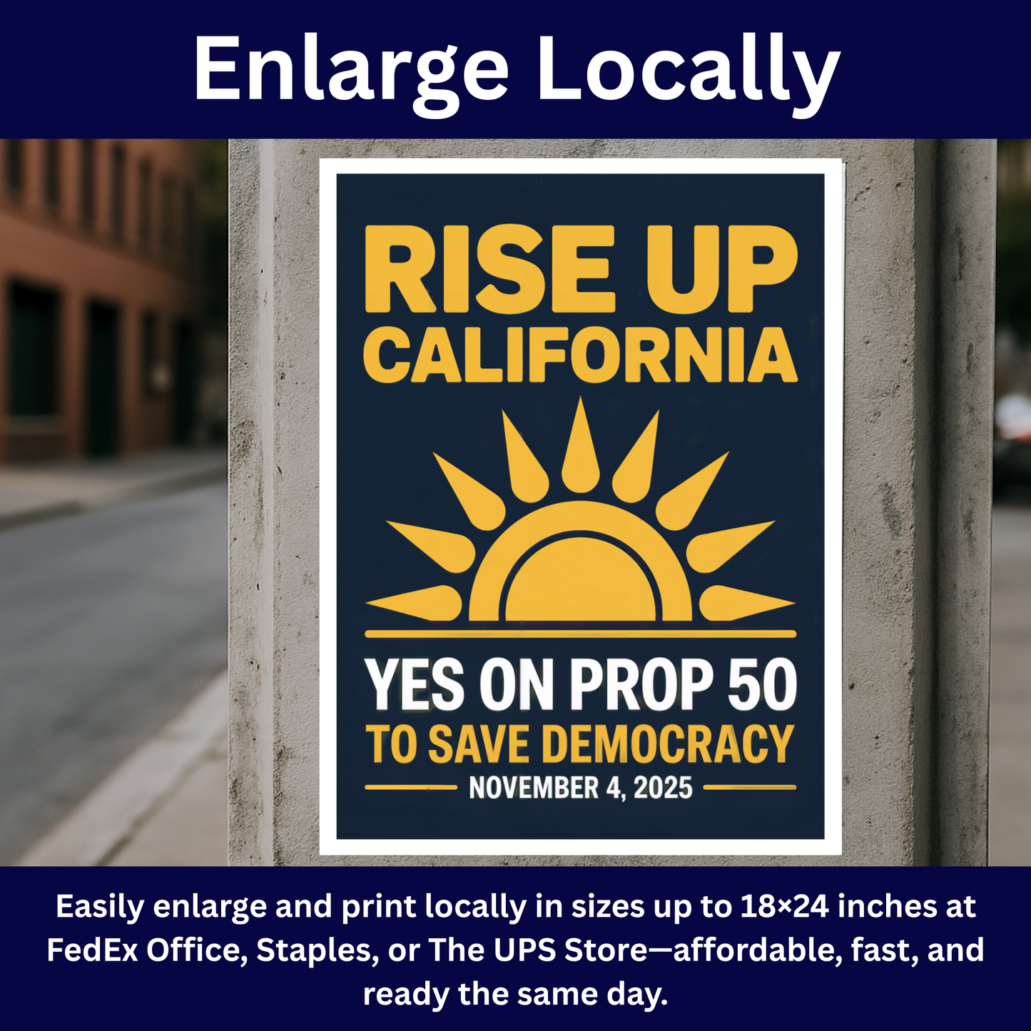 Yes On Prop 50 Posters - Digital Download - Bilingual - Printable Posters