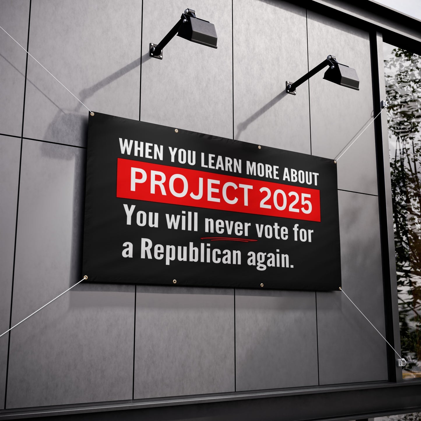 Project 2025 Education, Vinyl Indoor/Outdoor Banner, 48 x 24 or 72 x 36, Vote Banner