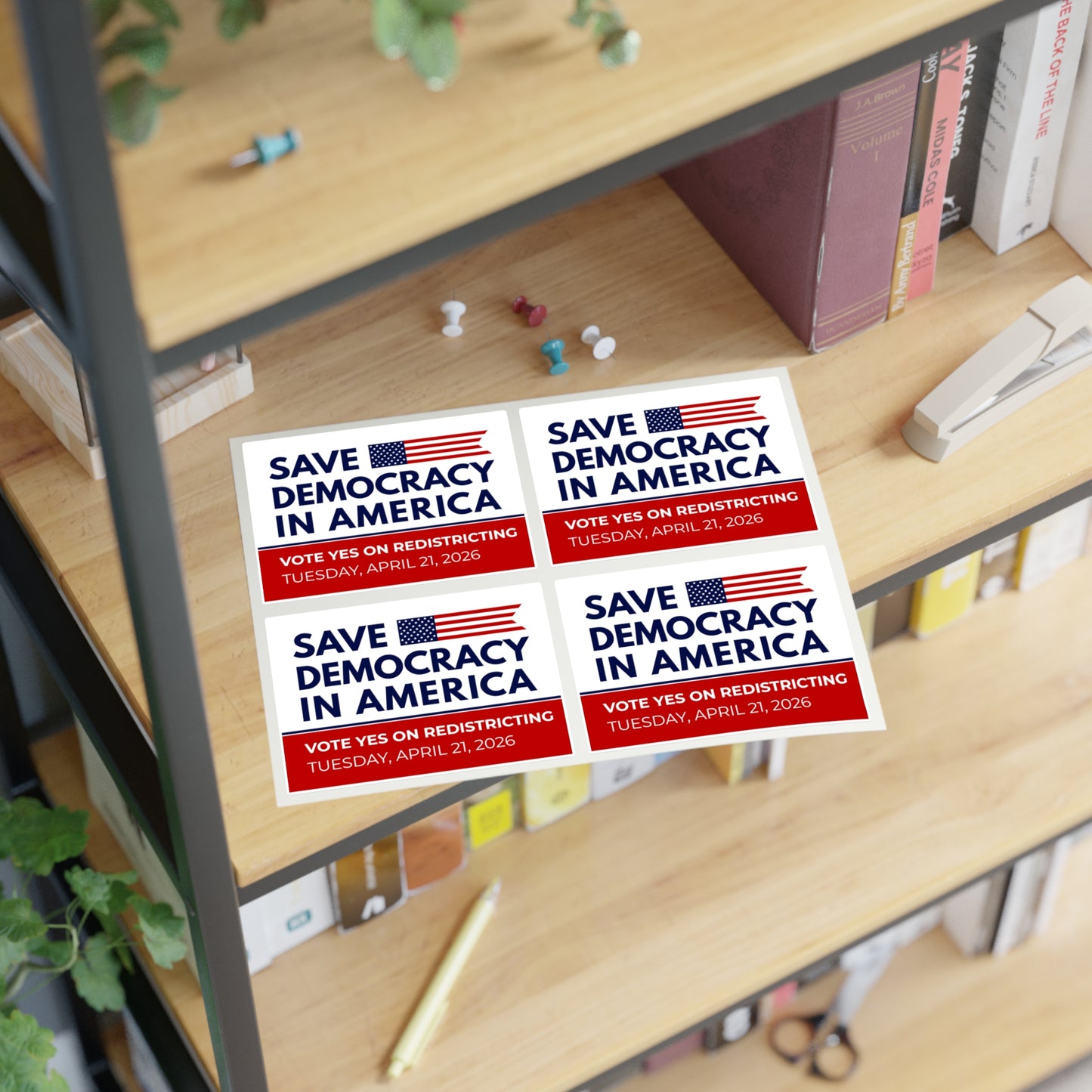 Virginia Redistricting Vote Yes Sticker Sheet | Virginia Special Election Stickers