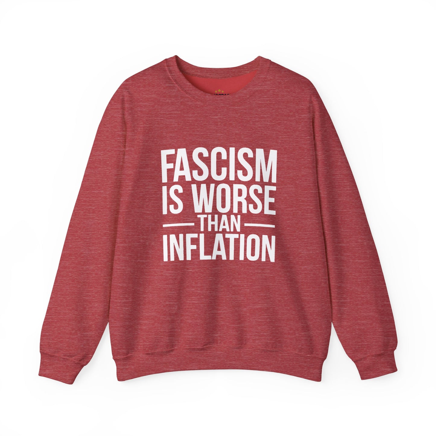 Fascism is Worse Than Inflation Sweatshirt, Fascism Sweatshirt, Anti Trump Sweatshirt, Democracy Sweatshirt, Free Shipping, Multiple Colors