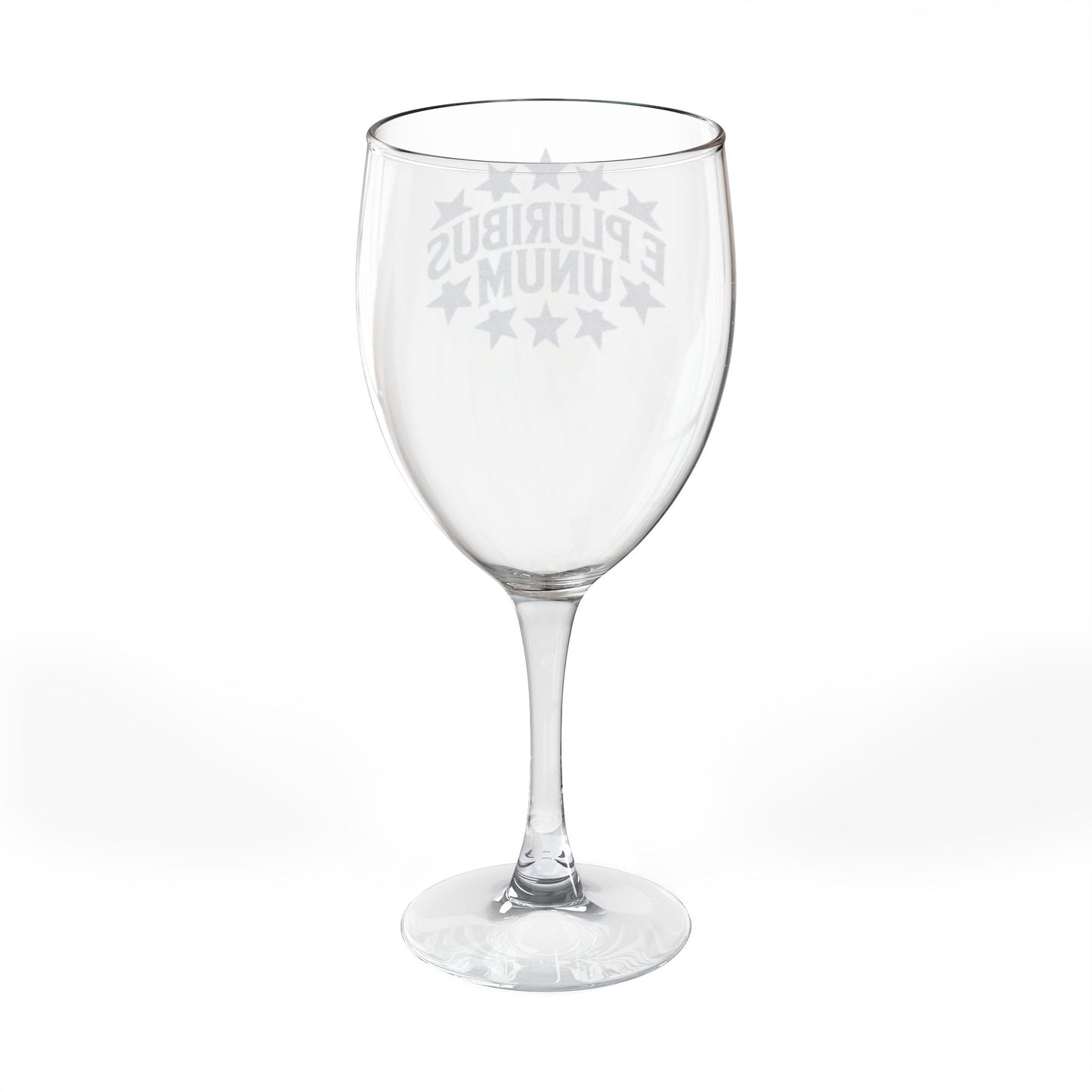 E Plurabis Unum Engraved Wine Glass, No Kings Gifts, Anti Trump Gifts, 10.5 oz, Unique Political Gift, Democracy Gift, Freedom 1776 Gift