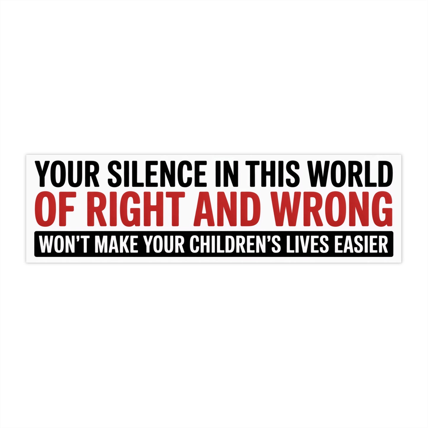 Don't Be Silent Bumper Sticker, Anti-Trump Bumper Sticker, Fascism Bumper Sticker, Free Shipping