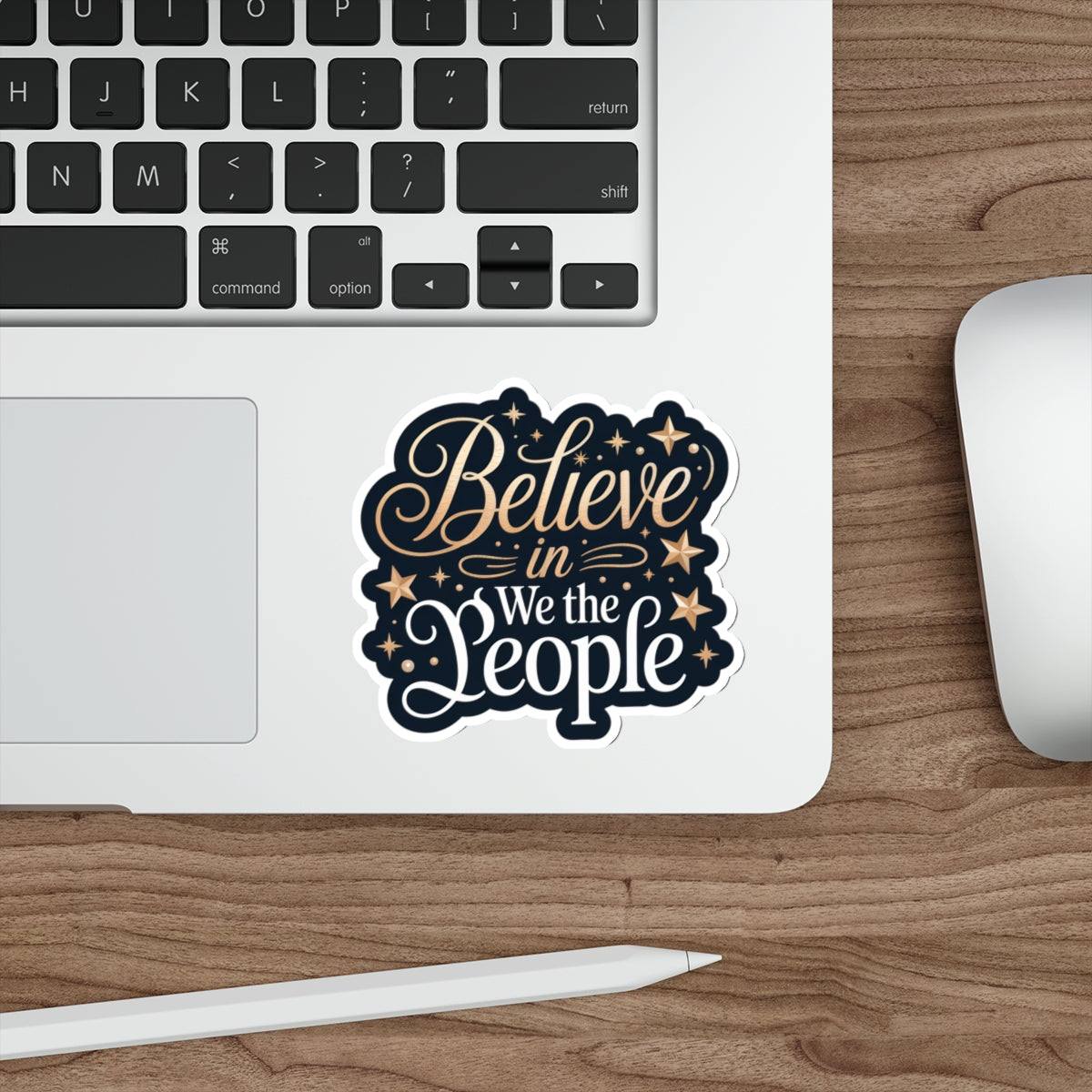 Believe in We the People Sticker, Premium Vinyl, Indoor/Outdoor, Multiple Sizes Available, Holiday Stickers, Christmas Stickers