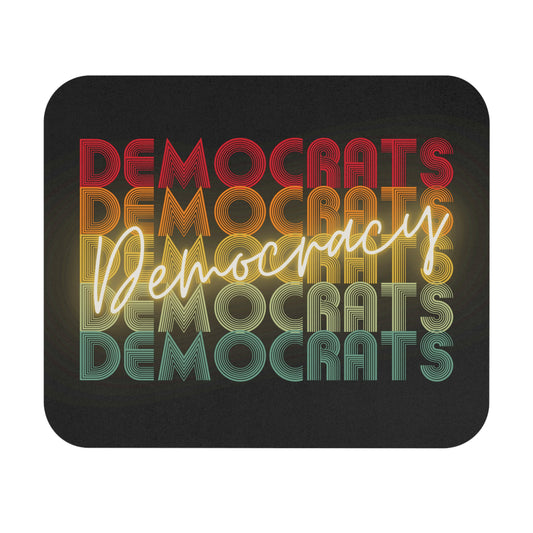 Democrats Democracy Mousepad, Vibrant Design, Great Democrat Gift, Democracy Signs, Democracy Gift, Political Gift, Voter Gift