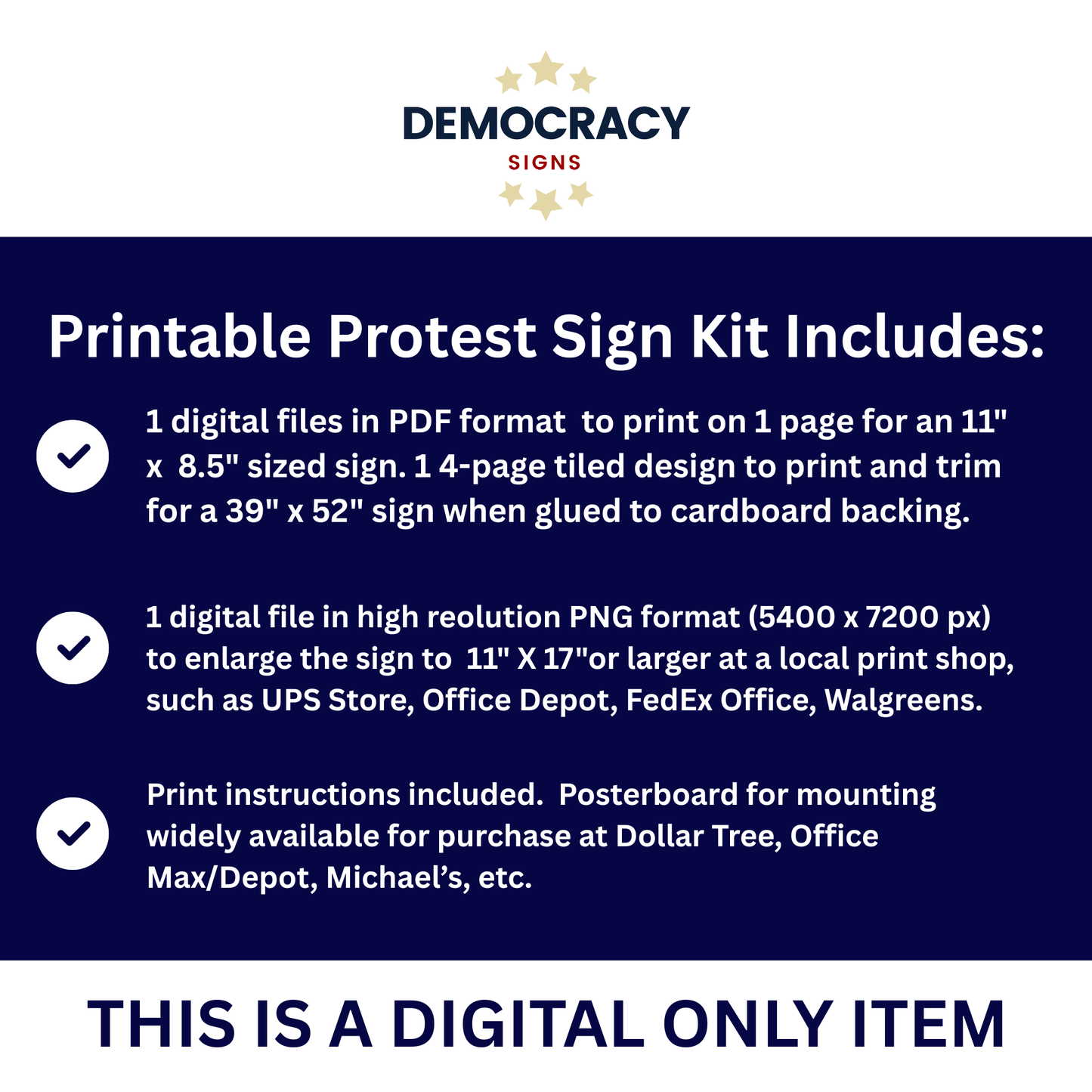 Anti ICE Protest Sign - No Justice No Peace We Want ICE Off Our Streets - Printable Protest Sign Kit - Protest Sign PNG