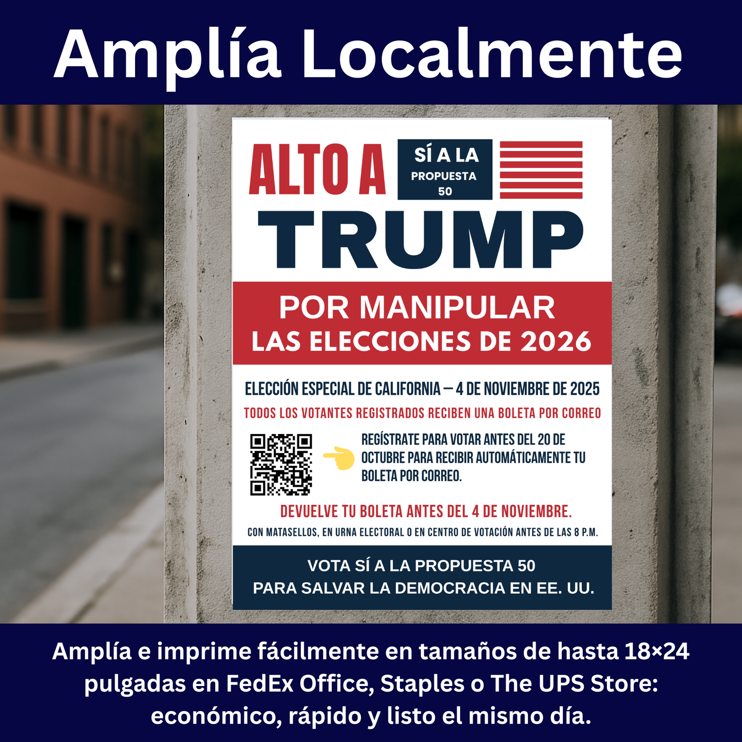 Yes On Prop 50 Posters - Digital Download - Bilingual - Printable Posters