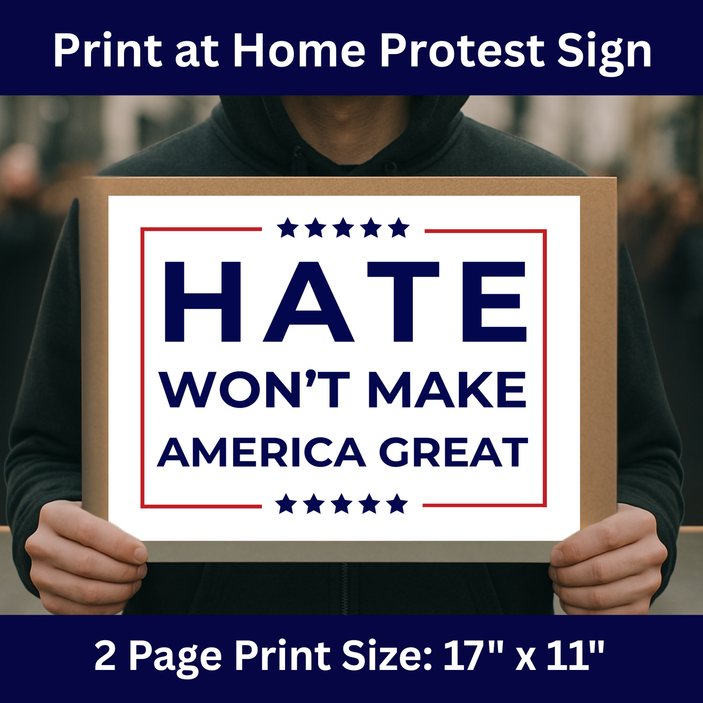Printable Protest Signs, Digital Download Poster, Anti Trump Protest Signs, Political Posters, Print 2 Sizes at Home, Protest Signs for Car