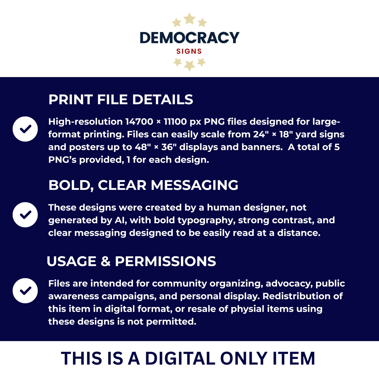 No Data Center Professional Print Sign Kit | Protest Signs, Yard Signs, Posters & Banner Files