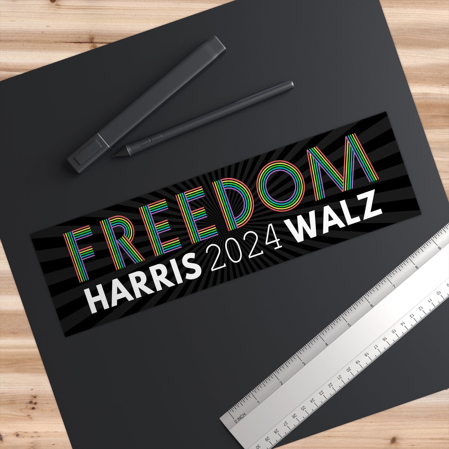 Freedom, Harris Walz Bumper Sticker, Kamala Harris Bumper Sticker,  Harris Walz Sticker, Free Shipping, Election Bumper Sticker