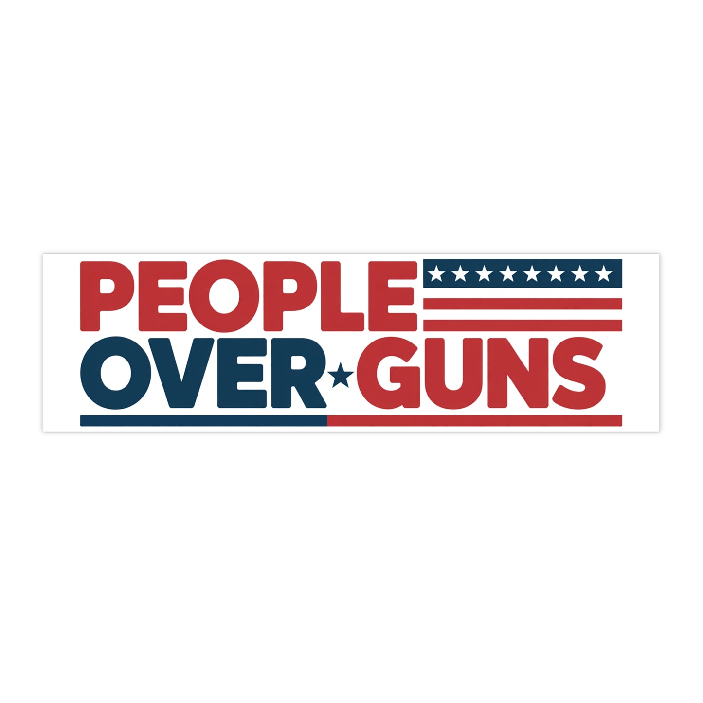People Over Guns, Gun Laws Bumper Sticker, Gun Safety Bumper Sticker, Gun Reform Bumper Sticker, Free Shipping