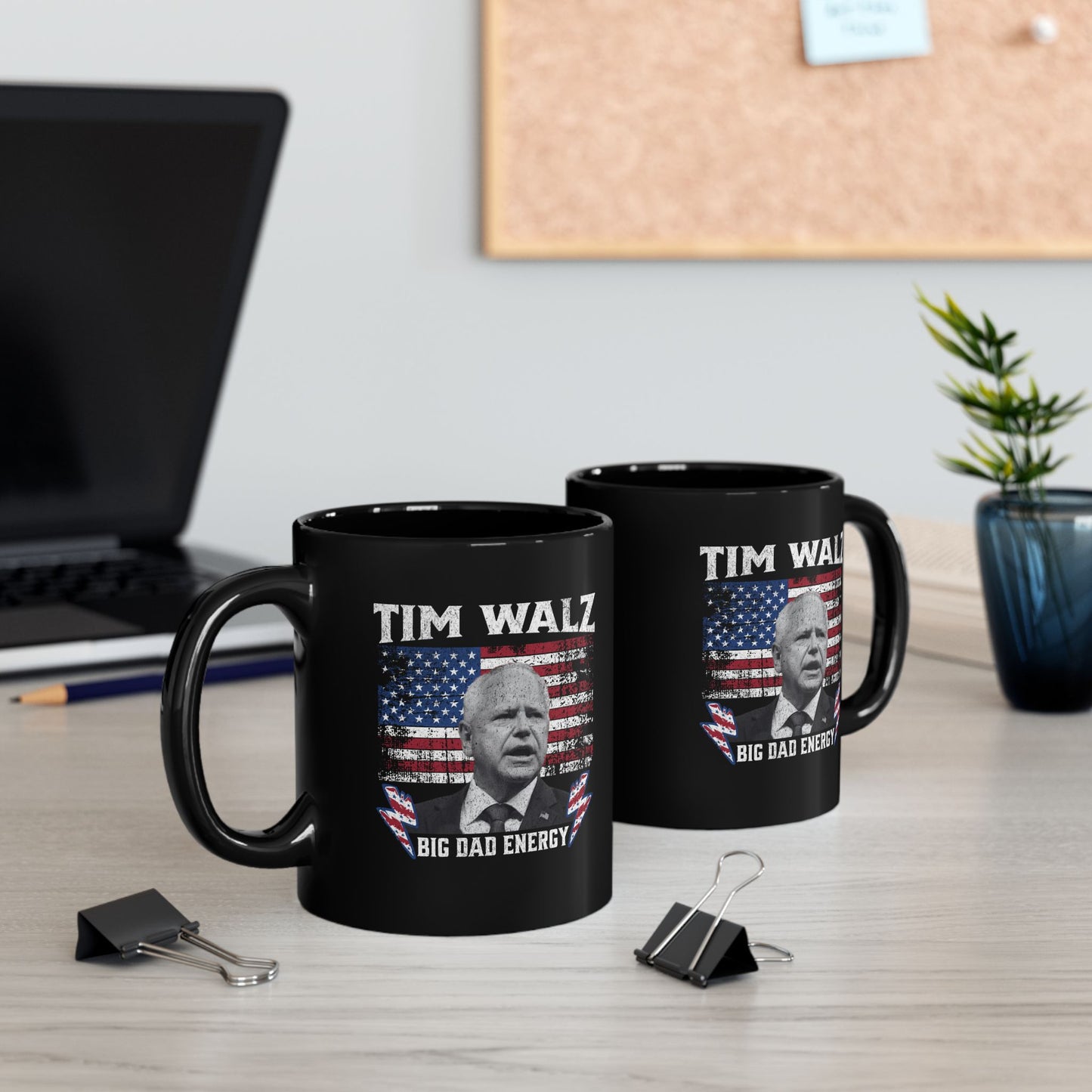 Tim Walz Mug, Big Dad Energy, 11oz, Free Shipping