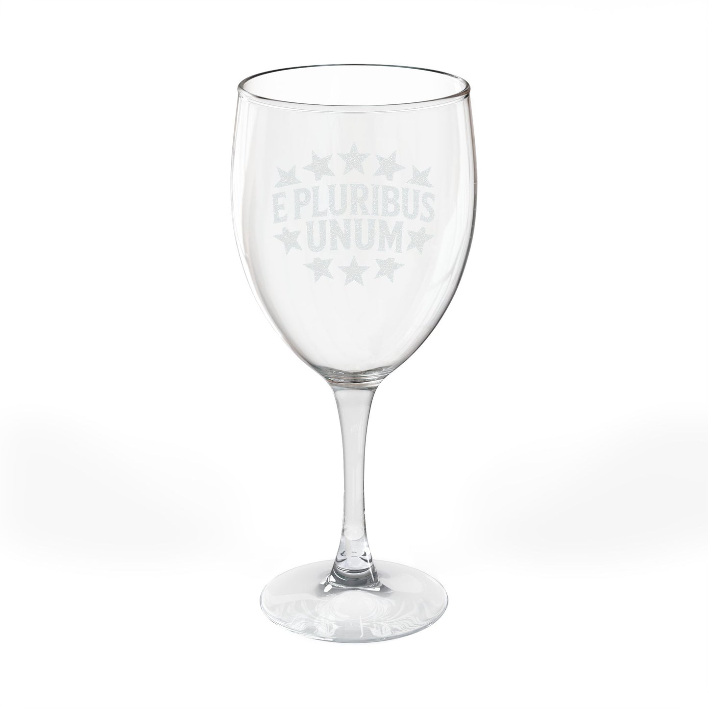 E Plurabis Unum Engraved Wine Glass, No Kings Gifts, Anti Trump Gifts, 10.5 oz, Unique Political Gift, Democracy Gift, Freedom 1776 Gift