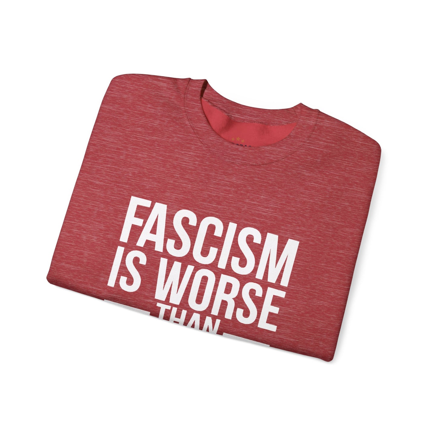 Fascism is Worse Than Inflation Sweatshirt, Fascism Sweatshirt, Anti Trump Sweatshirt, Democracy Sweatshirt, Free Shipping, Multiple Colors