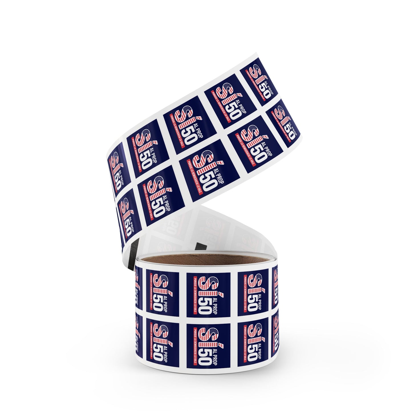 Bulk Square Sticker Rolls / Rollos de Calcomanías Cuadradas a Granel – 50, 100, 250 Pack – Free Shipping / Envío Gratis