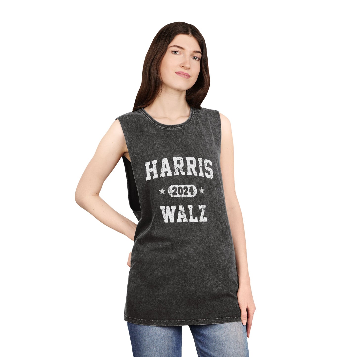 Harris Walz Tank, Unisex Stonewash Tank Top, Multiple Colors, Free Shipping