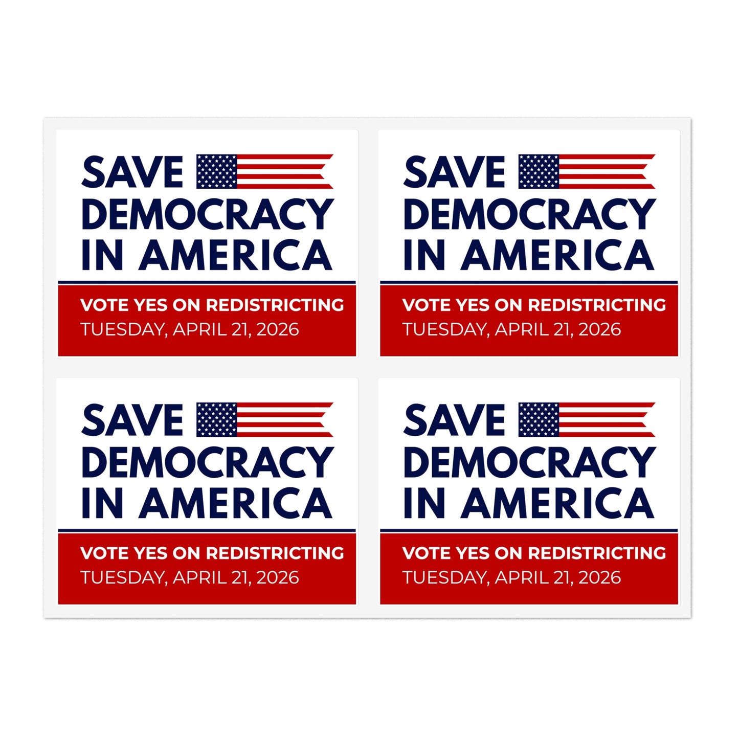 Virginia Redistricting Vote Yes Sticker Sheet | Virginia Special Election Stickers