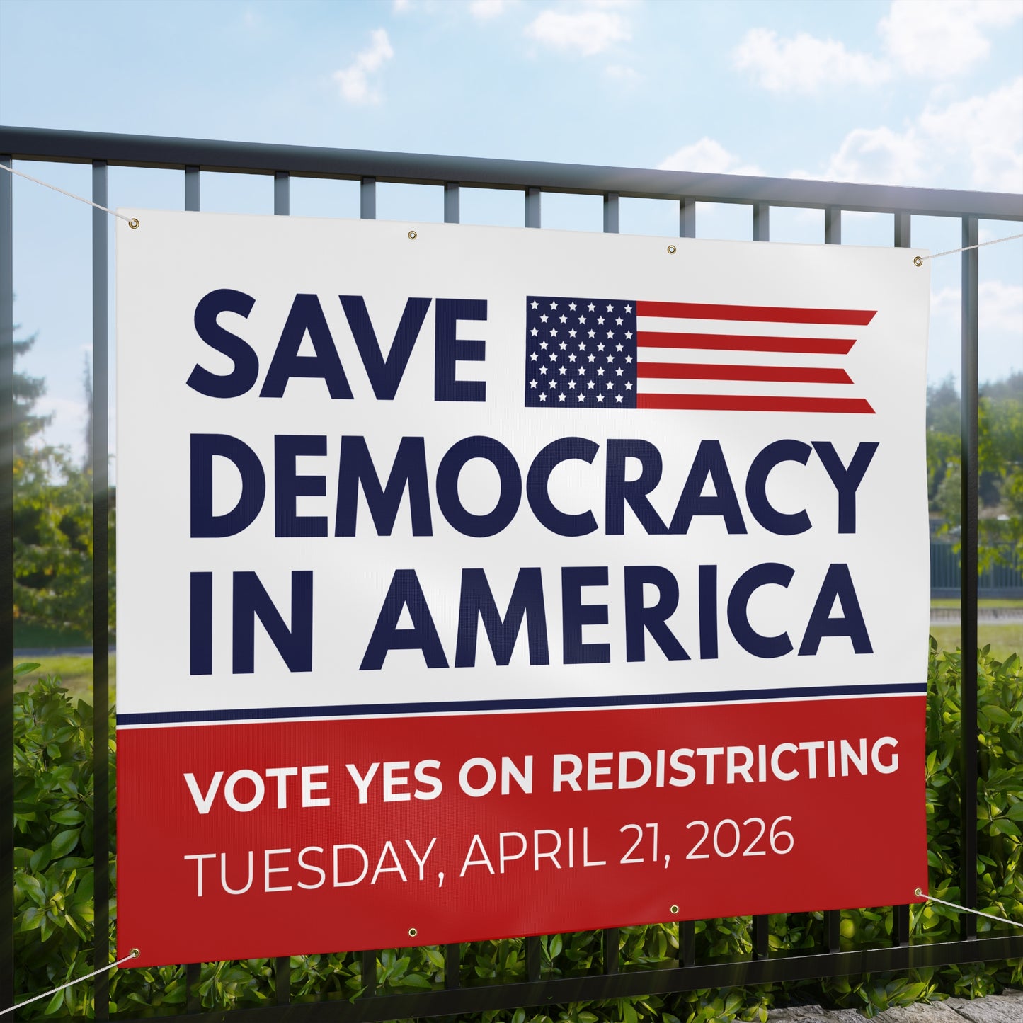 Vote Yes on Virginia Matte Banner — Virginia Redistricting Signs