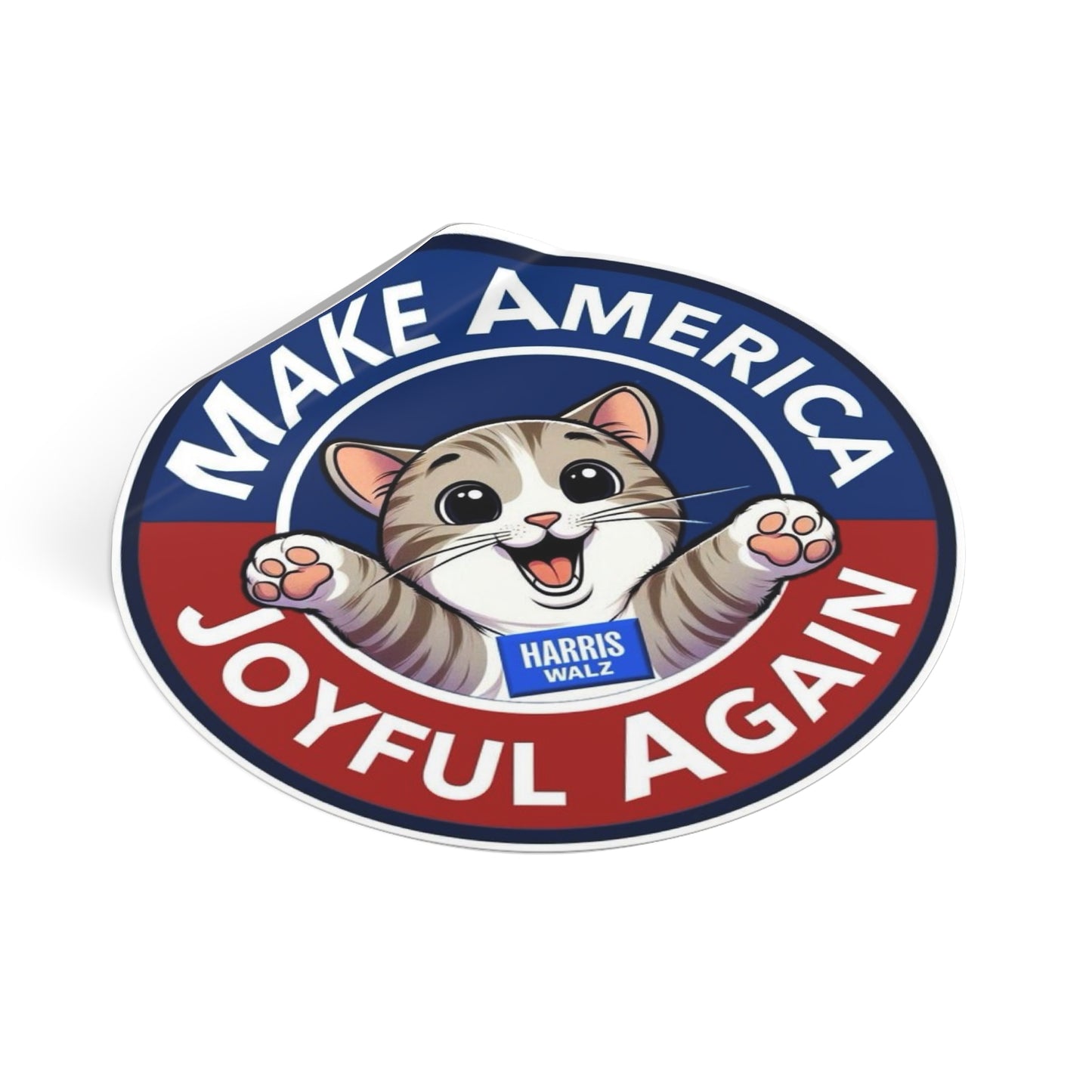 Make America Joyful Again Sticker, Kamala Harris Sticker, Indoor/Outdoor, Multiple Sizes, Free Shipping