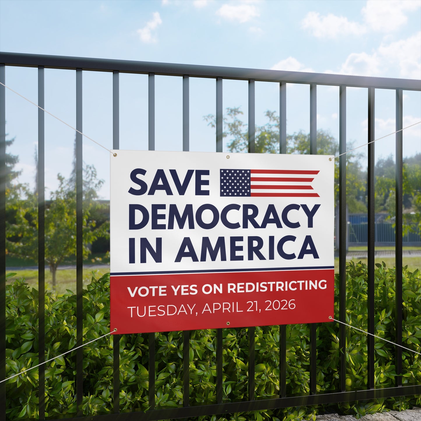 Vote Yes on Virginia Matte Banner — Virginia Redistricting Signs