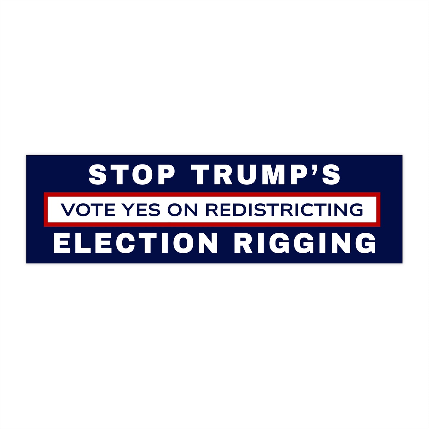 Vote Yes on Virginia Redistricting Bumper Sticker, 11" x 3", Virginia Special Election Bumper Sticker