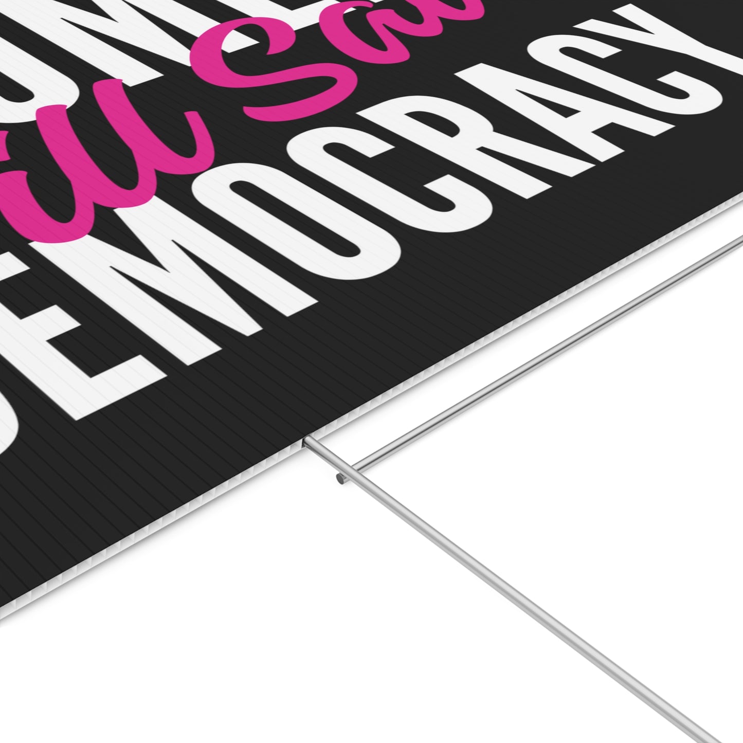 women will save democracy yard sign close up