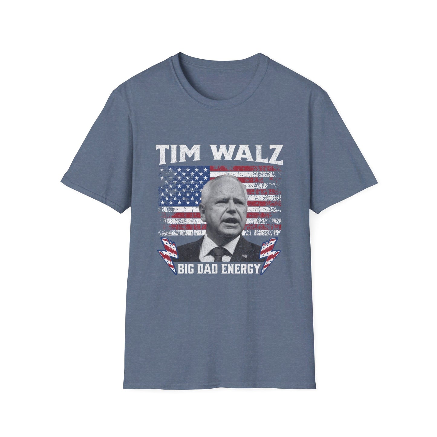 Tim Walz Big Dad Energy TShirt - Soft, Unisex Style, Multiple Colors, Free Shipping, Harris Walz Shirt, Harris Walz Merch, Tim Walz Shirt