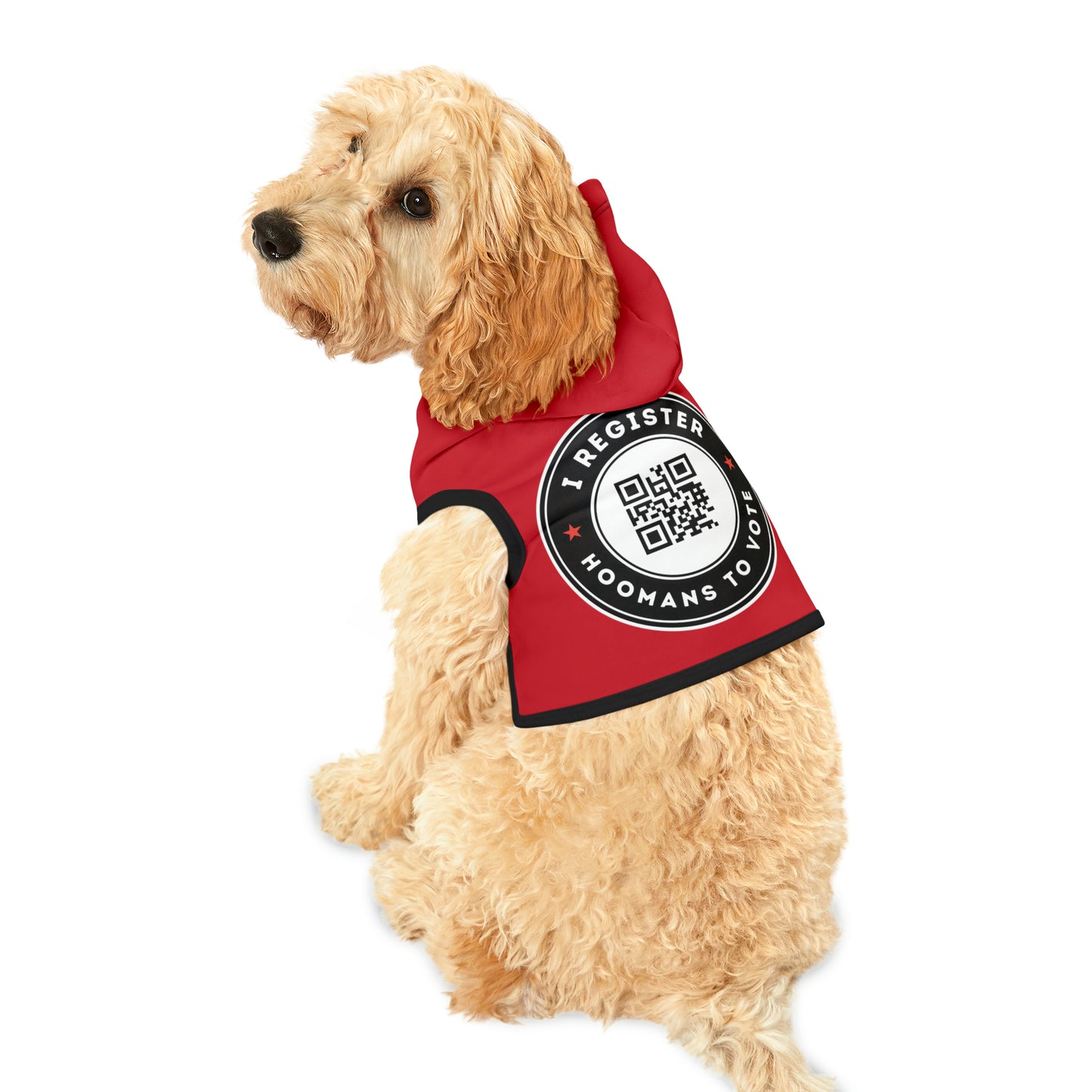 Voter Registration Pet Hoodie, Multiple Sizes, Custom Pet Shirt, Pets for Democracy, Vote for Democracy