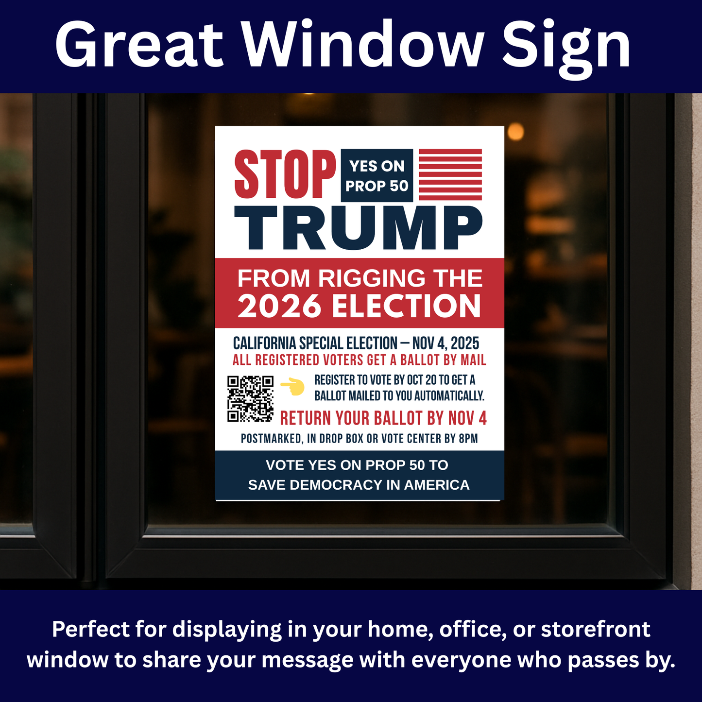 Yes On Prop 50 Posters - Digital Download - Bilingual - Printable Posters