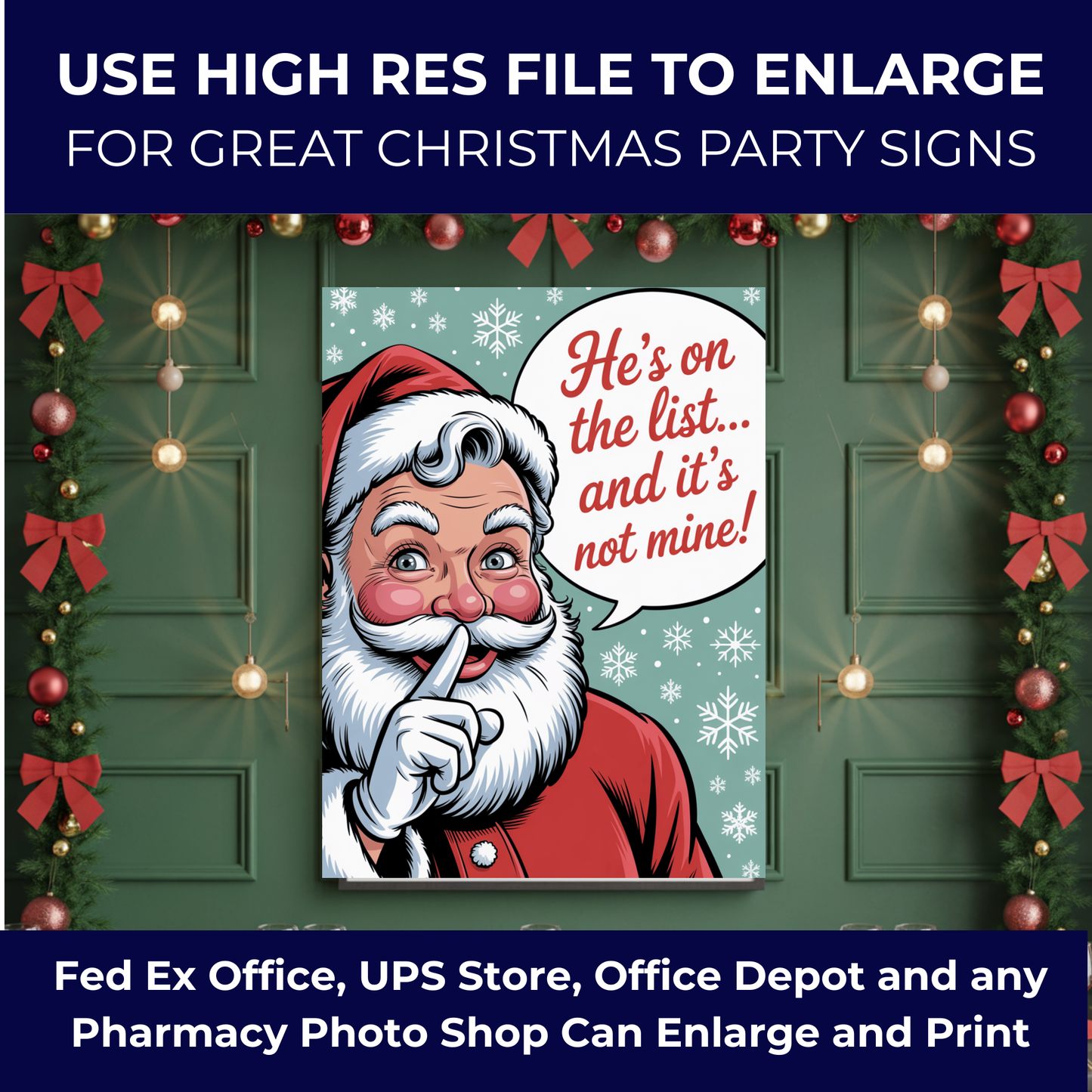 Christmas Printable Wall Art, Christmas Digital Posters, Funny Anti Trump Christmas Posters