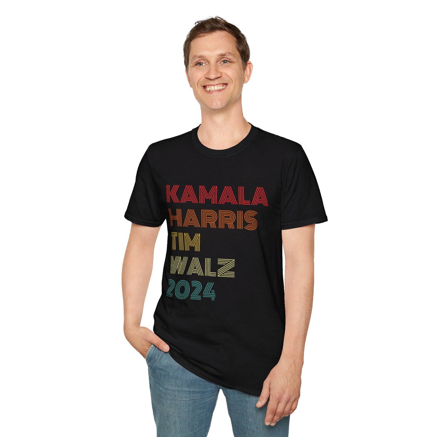 Harris Walz Retro Shirt - Soft, Unisex Style, Multiple Colors, Free Shipping