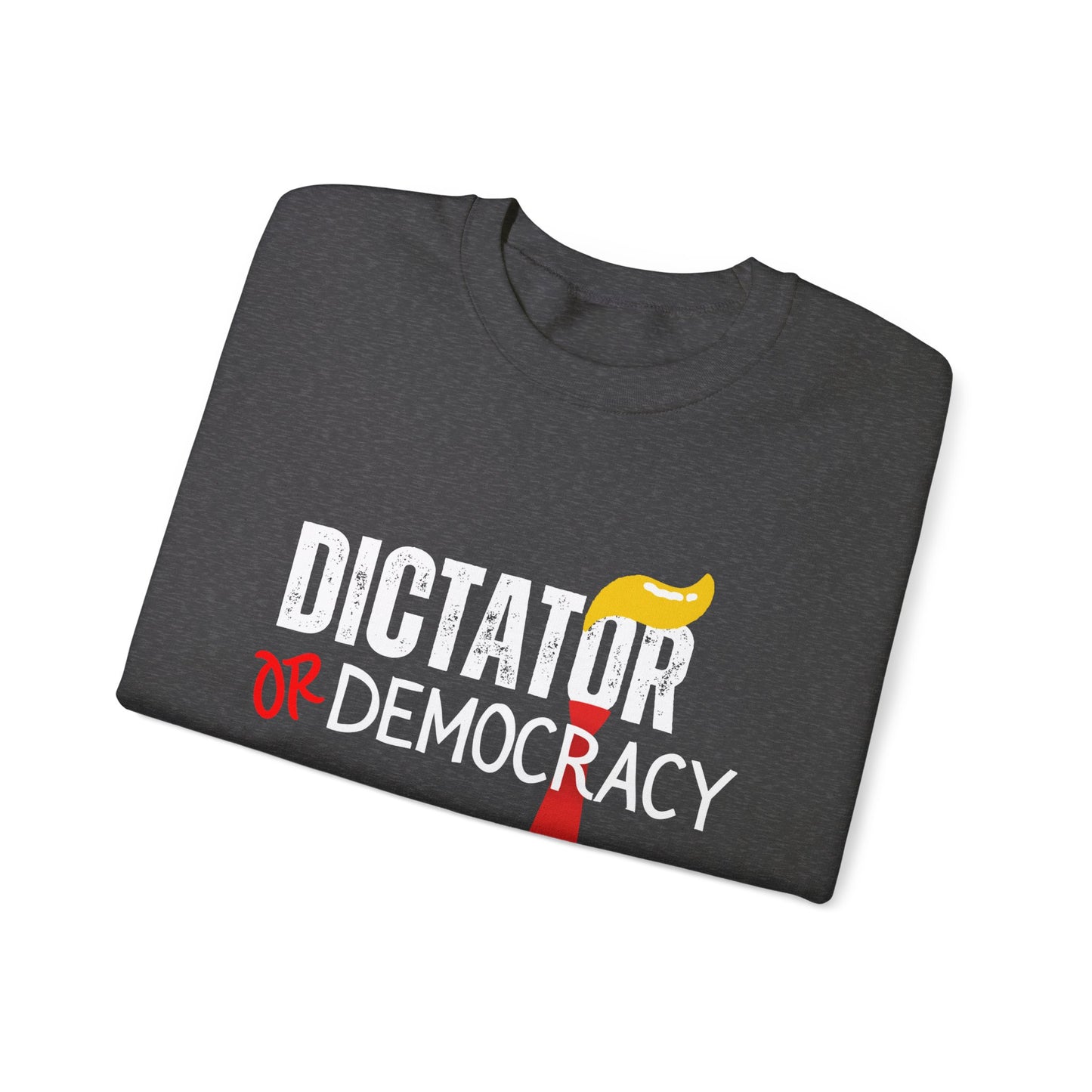 Democracy Sweatshirt, Anti Trump Sweatshirt, Dictator or Democracy