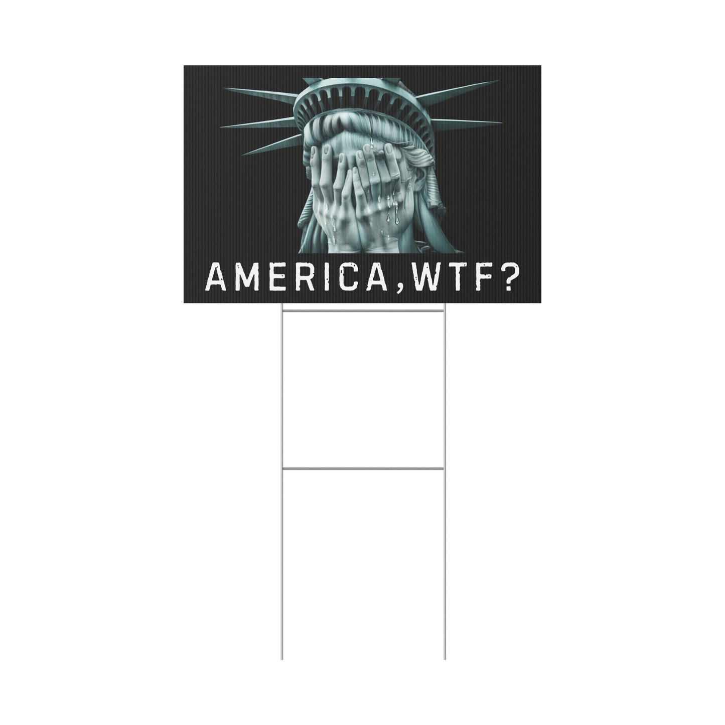 Anti Trump Yard Sign, America WTF Yard Sign