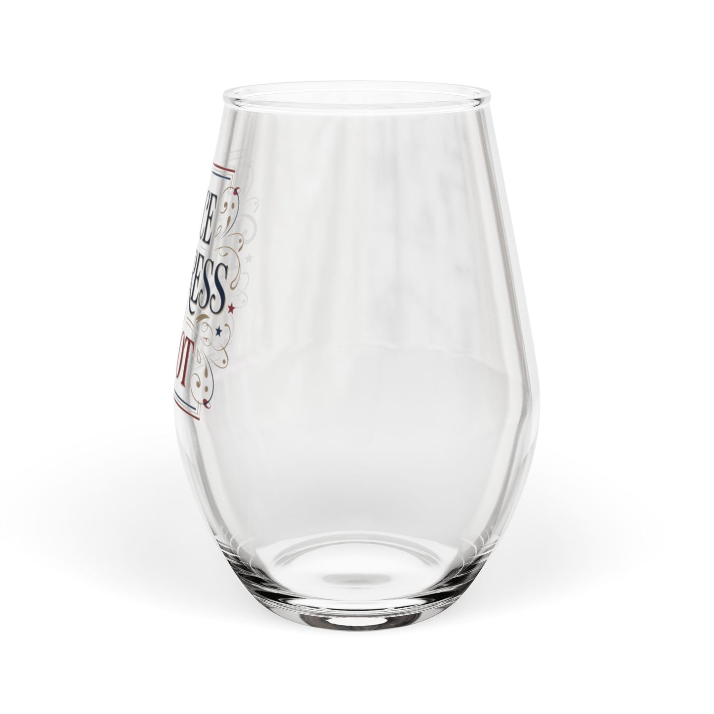 Peace, Progress and Pinot Stemless Wine Glass, 11.75 oz, Anti Trump Gift, Freedom Gift, Patriotic Gift, Gift for Democrat